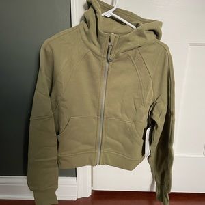 LULULEMON SCUBA OVERSIZED FULL-ZIP Bronze Green XS/S